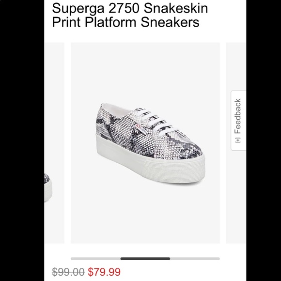 Superga 2750 Snakeskin Platform Sneakers - Picture 2 of 4